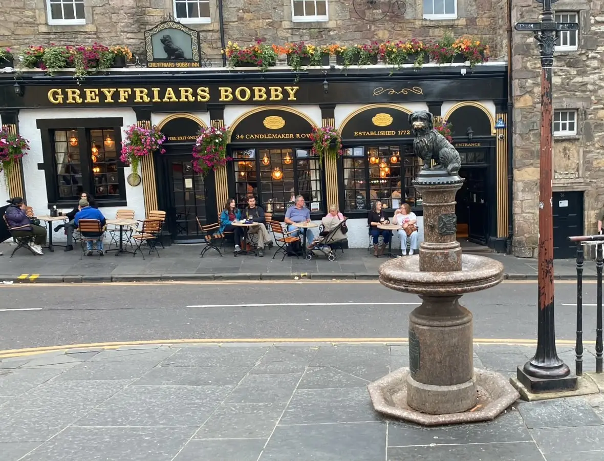 The Greyfriars Bobby statue on Candlemaker Row